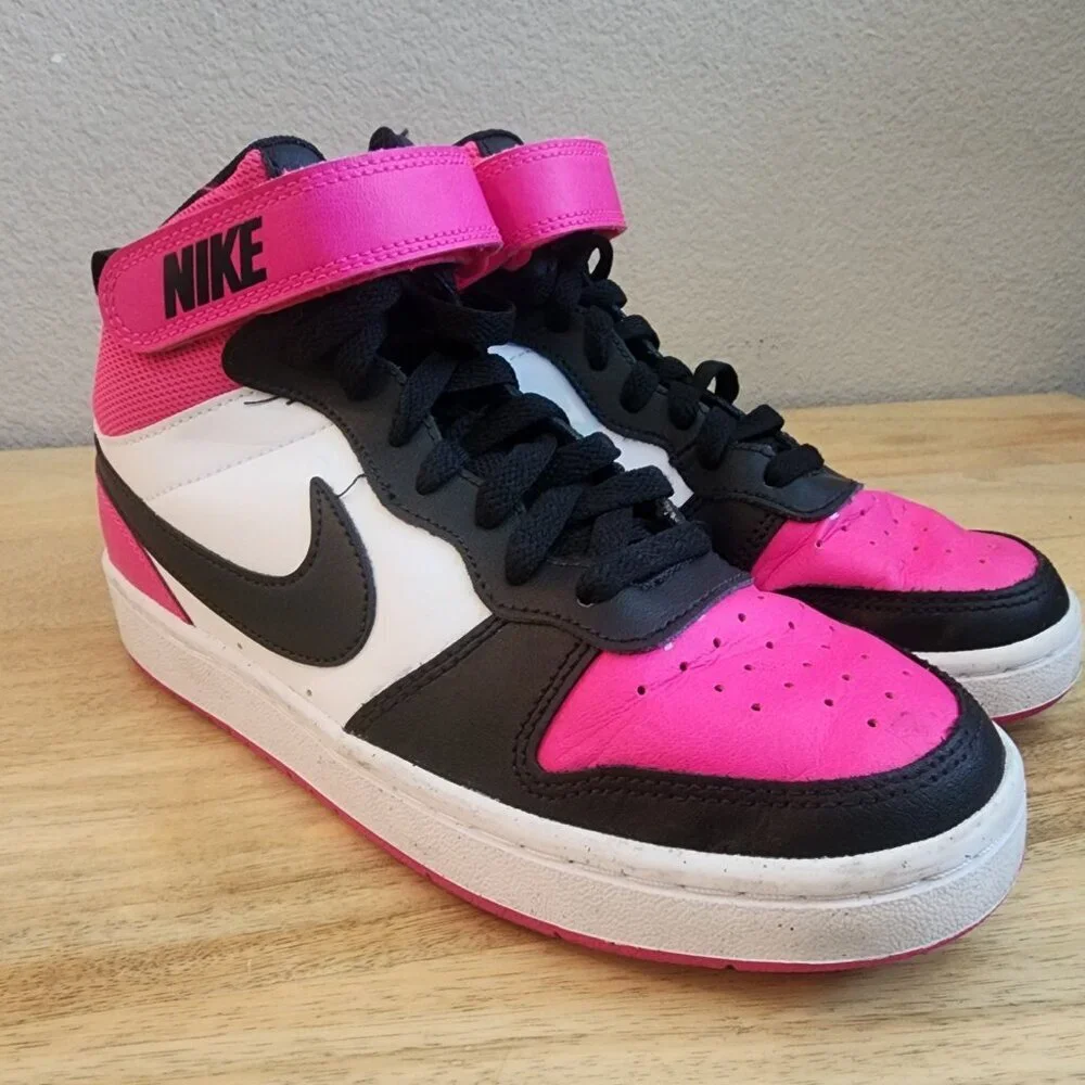 Nike Court Borough Mid 2 Shoes Youth Size 5Y Basketball HV0933-100